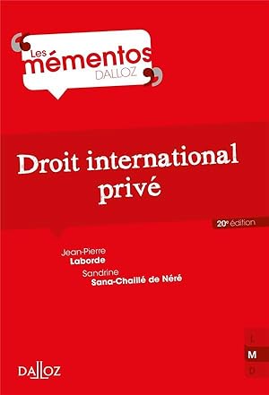 Immagine del venditore per droit international priv venduto da Chapitre.com : livres et presse ancienne