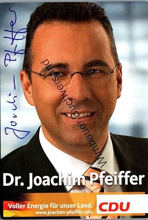 Bild des Verkufers fr Original Autogramm Joachim Pfeiffer MdB CDU /// Autogramm Autograph signiert signed signee zum Verkauf von Antiquariat im Kaiserviertel | Wimbauer Buchversand