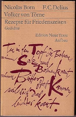 Immagine del venditore per Rezepte fr Friedenszeiten. Gedichte. venduto da Antiquariat Das Zweitbuch Berlin-Wedding