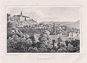 Bild des Verkufers fr "Rudolstadt" - Rudolstadt Saale Gesamtansicht Thringen zum Verkauf von Antiquariat Steffen Vlkel GmbH