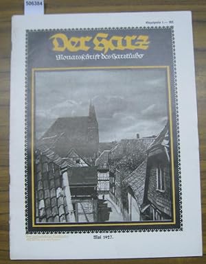 Bild des Verkufers fr Der Harz. Heft 5 - Mai - Jahrgang 1927. Monatsschrift des Harzklubs. zum Verkauf von Antiquariat Carl Wegner
