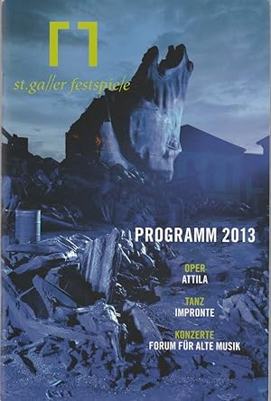 Bild des Verkufers fr Programmheft St. Galler Festspiele Programm 2013 zum Verkauf von Programmhefte24 Schauspiel und Musiktheater der letzten 150 Jahre