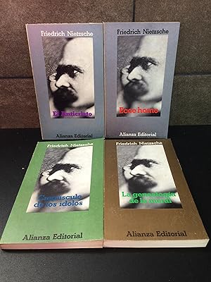 Seller image for 4 volmenes de Friedrich Nietzshe. Ecce Homo, La genealoga de la moral, El anticristo, Crepsculo de los dolos. for sale by Lauso Books
