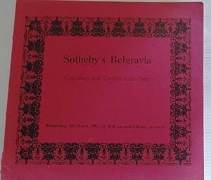 Sotheby's Belgravia Sale Catalogue - Costumes and Textiles 1500-1960 4th March 1981