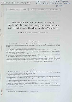 Garschella-Formation und Götzis-Schichten (Aptian-Coniacian): Neue stratigraphische Daten aus dem...