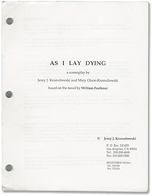 Bild des Verkufers fr As I Lay Dying (Original screenplay for an unproduced film) zum Verkauf von Royal Books, Inc., ABAA