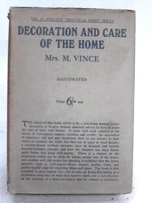 Imagen del vendedor de Decoration & Care Of The Home: Some Practical Advice a la venta por World of Rare Books