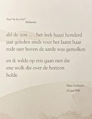 Bild des Verkufers fr Ah! De zon.' (Met een gesigneerd druksel in kleuren door Christiaan Heeneman). zum Verkauf von Fokas Holthuis