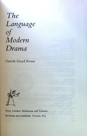 Immagine del venditore per The Language of Modern Drama. venduto da books4less (Versandantiquariat Petra Gros GmbH & Co. KG)