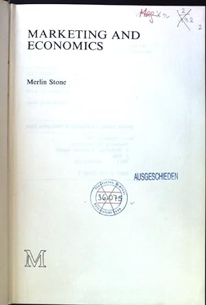Bild des Verkufers fr Marketing and Economics; zum Verkauf von books4less (Versandantiquariat Petra Gros GmbH & Co. KG)