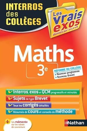 Image du vendeur pour interros des collges T.1 ; mathmatiques ; 3e (dition 2017) mis en vente par Chapitre.com : livres et presse ancienne