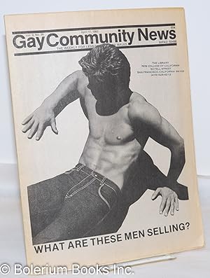 Seller image for GCN: Gay Community News; the weekly for lesbians and gay males; vol. 9, #38, April 17, 1982; What Are These Men Selling for sale by Bolerium Books Inc.