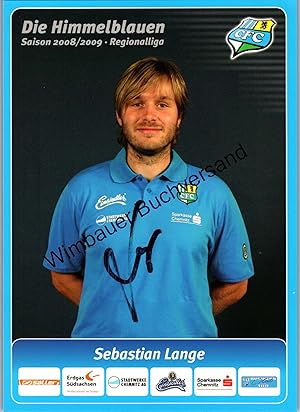 Seller image for Original Autogramm Sebastian Lange Chemnitzer FC /// Autograph signiert signed signee Saison 2008 / 2009 for sale by Antiquariat im Kaiserviertel | Wimbauer Buchversand