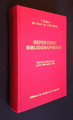 Image du vendeur pour L'Argus du livre de collection. Rpertoire bibliographique. Ventes publiques juillet 1989 - juillet 1990 mis en vente par Abraxas-libris