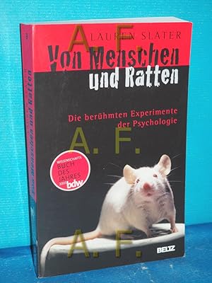 Bild des Verkufers fr Von Menschen und Ratten : die berhmten Experimente der Psychologie. Aus dem Amerikan. von Andreas Nohl / Beltz-Taschenbuch , 187 zum Verkauf von Antiquarische Fundgrube e.U.