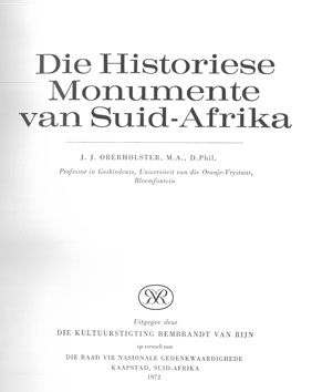 Die Historiese Monumente van Suid Afrika