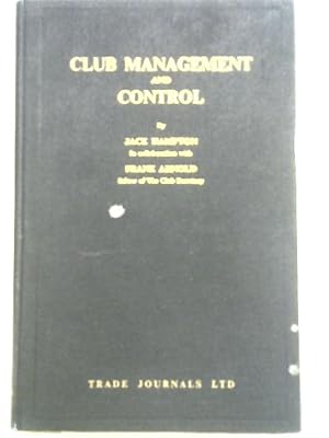 Imagen del vendedor de Club Management and Control a la venta por World of Rare Books