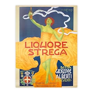 Stampa pubblicitaria - Liquore Strega - Milano 1906