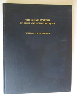 Imagen del vendedor de Slave Systems of Greek and Roman Antiquity a la venta por GREENSLEEVES BOOKS