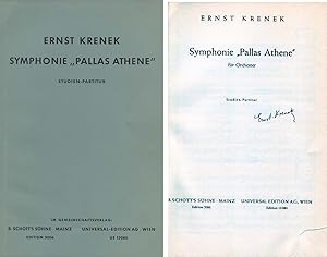 Ernst Krenek Autograph | signed programmes / books