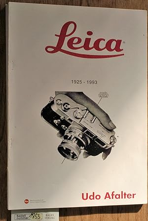 Image du vendeur pour Leica 1926 - 1993. Buchnummer 300. Originalausgabe von 1993 mis en vente par Baues Verlag Rainer Baues 