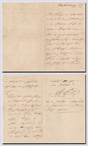 Autograph letter signed re: visit of Queen Victoria at Garrison Church Potsdam