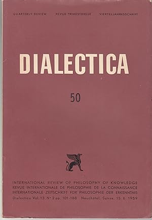 Dialectica no 50. Revue internationale de Philosophie de la Connaissance.