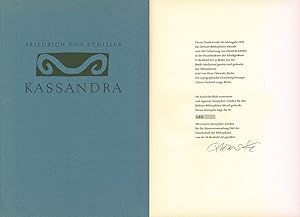 Seller image for Kassandra. [Signiertes Exemplar]. for sale by Antiquariat Lenzen