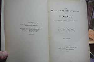 Bild des Verkufers fr The Odes & Carmen Seculare of Horace zum Verkauf von kellow books