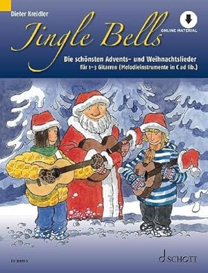 Bild des Verkufers fr Jingle Bells : Die schnsten Advents- und Weihnachtslieder fr 1-3 Gitarren und/oder Melodieinstrumente in C. 1-3 Gitarren (Melodieinstrumente in C ad libitum). zum Verkauf von AHA-BUCH GmbH