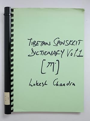 Bild des Verkufers fr Tibetan-Sanskrit Dictionary Compact Edition [PHOTOCOPY] [Vol I] zum Verkauf von tinyBook