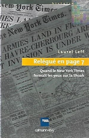 Imagen del vendedor de Rel  gu  en page 7: quand le New York Times fermait les yeux sur la Shoah a la venta por Messinissa libri