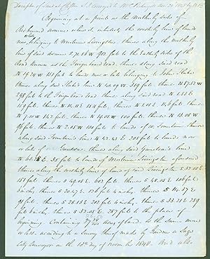 Deed for property sold by W. B. to Mr. C. Pickingill in Clifton, Staten Island, 1848