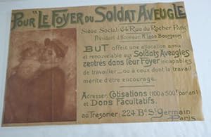 Imagen del vendedor de Pour le Foyer du Soldat Aveugle. First edition of the poster. a la venta por Wittenborn Art Books