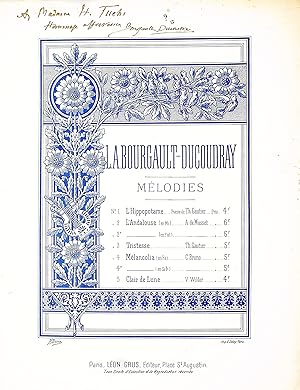 Mélodies. No. 2. L'Andalouse (en Mi) pour Baryton élevé et Tenor. Poésie de Alfred de Musset [Ges...
