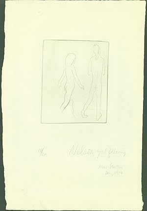 Nelson, girl following (etching)