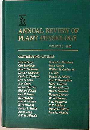 Bild des Verkufers fr Annual Review of Plant Physiology, Volume 31, 1980 zum Verkauf von Book Catch & Release