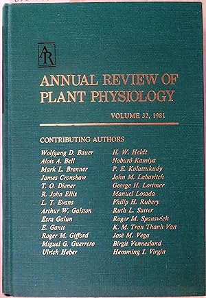 Imagen del vendedor de Annual Review of Plant Physiology, Volume 32, 1981 a la venta por Book Catch & Release