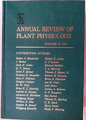 Image du vendeur pour Annual Review of Plant Physiology, Volume 33, 1982 mis en vente par Book Catch & Release