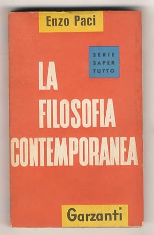 Bild des Verkufers fr La filosofia contemporanea. zum Verkauf von Libreria Oreste Gozzini snc