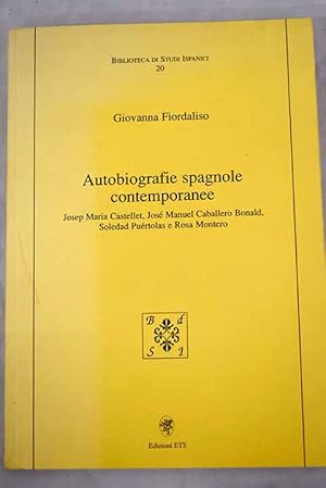 Seller image for Autobiografie spagnole contemporanee for sale by Alcan Libros