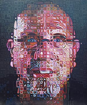 Self-Portrait by Chuck Close (exhibition announcement for 2012 The Armory Show)