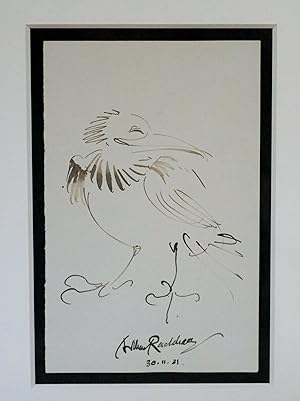 ARTHUR RACKHAM ORIGINAL PEN AND INK DRAWING OF A BIRD