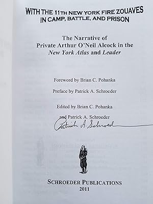 Seller image for With the 11th New York Fire Zouaves In Camp, Battle, and Prison: The Narrative of Private Arthur O'Neil Alcock in The New York Atlas and Leader for sale by Tangible Tales