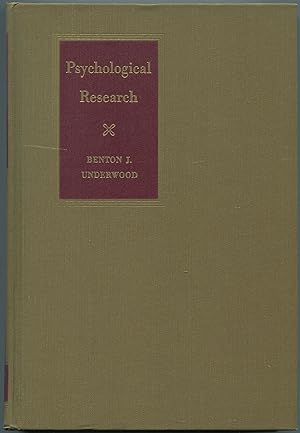 Bild des Verkufers fr Psychological Research zum Verkauf von Between the Covers-Rare Books, Inc. ABAA