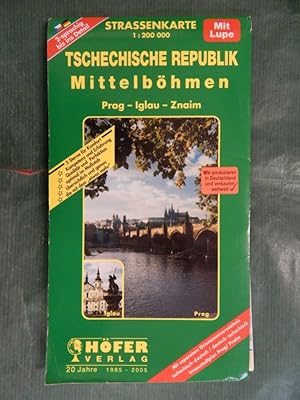 Imagen del vendedor de Tschechische Republik - Mittelbhmen - Prag / Iglau / Znaim- Mastab 1:200 000 a la venta por Buchantiquariat Uwe Sticht, Einzelunter.