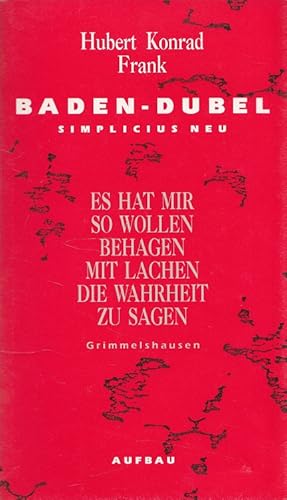 Bild des Verkufers fr Baden-Dubel : Simplicius neu zum Verkauf von Versandantiquariat Nussbaum