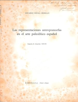 Seller image for Las representaciones antropomorfas en el arte paleolitico espaol for sale by ArturusRex