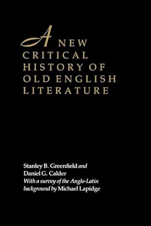 Image du vendeur pour New Critical History of Old English Literature mis en vente par GreatBookPrices