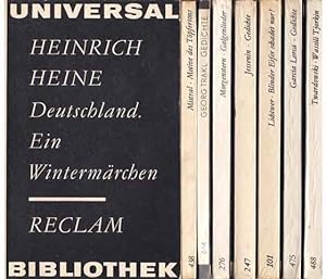 Reclam-Sammlung "Versdichtung". 8 Titel. 1.) Heinrich Heine: Deutschland, Ein Wintermärchen 2.) C...